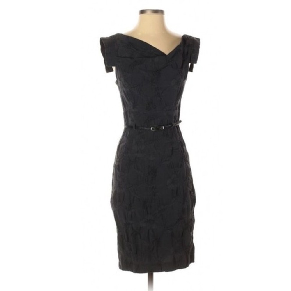 Black Halo Jackie O Textured Casual Formal Dress